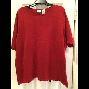 Red Short Sleeve Top with Sparkle.